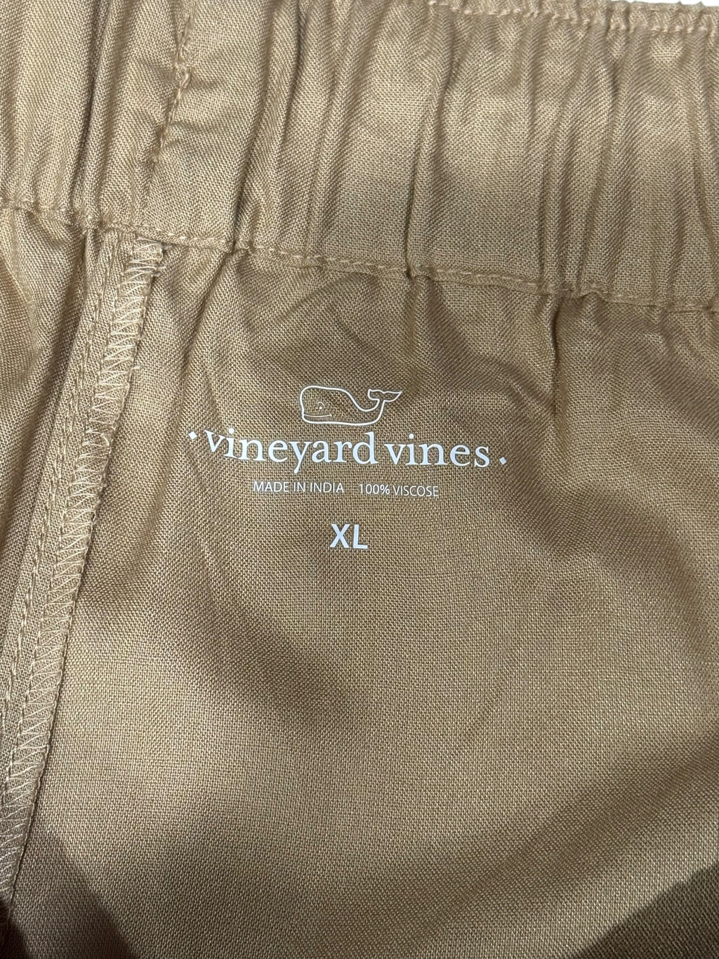 Vineyard Vines Women's XL Officer Khaki Patch Pocket Pull-On Wide-Leg Pants NWT