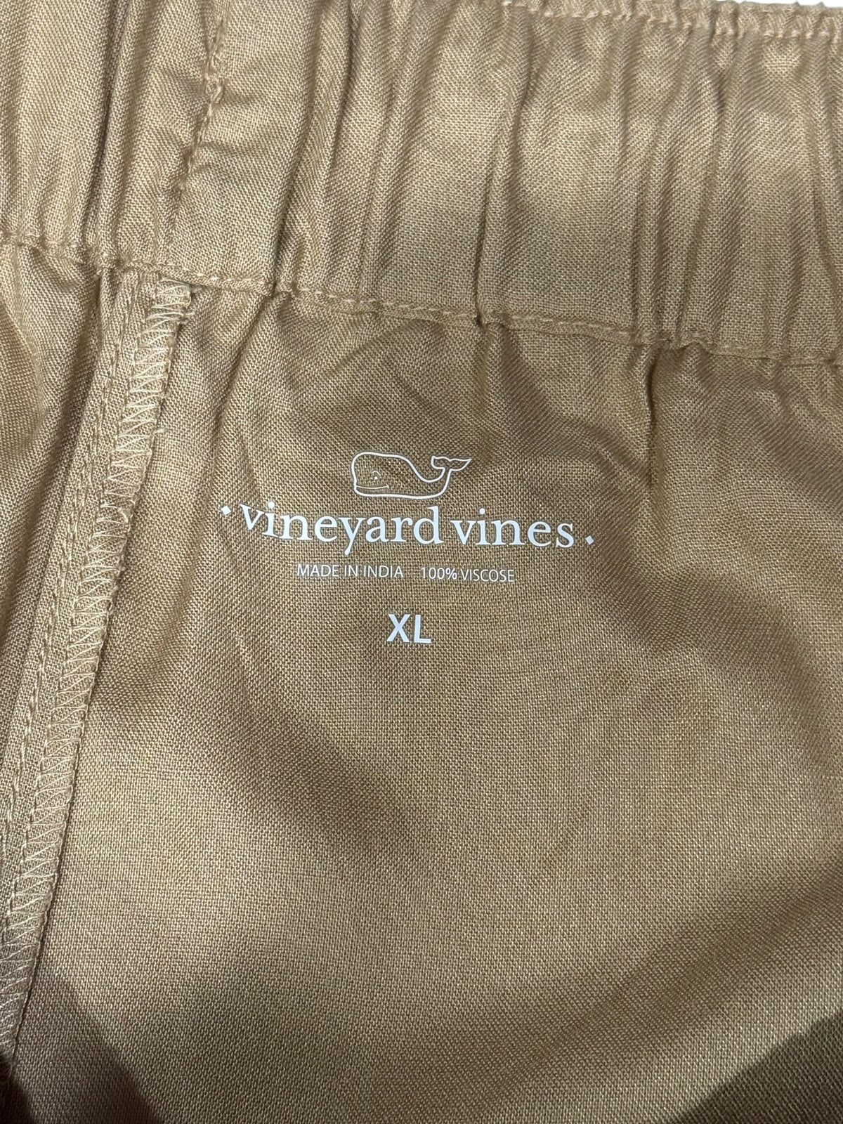 Vineyard Vines Women's XL Officer Khaki Patch Pocket Pull-On Wide-Leg Pants NWT
