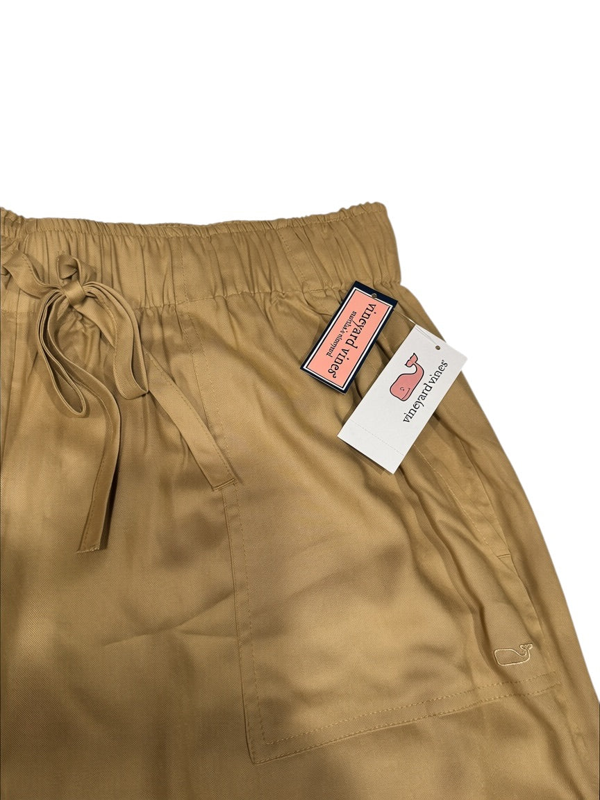 Vineyard Vines Women's XL Officer Khaki Patch Pocket Pull-On Wide-Leg Pants NWT
