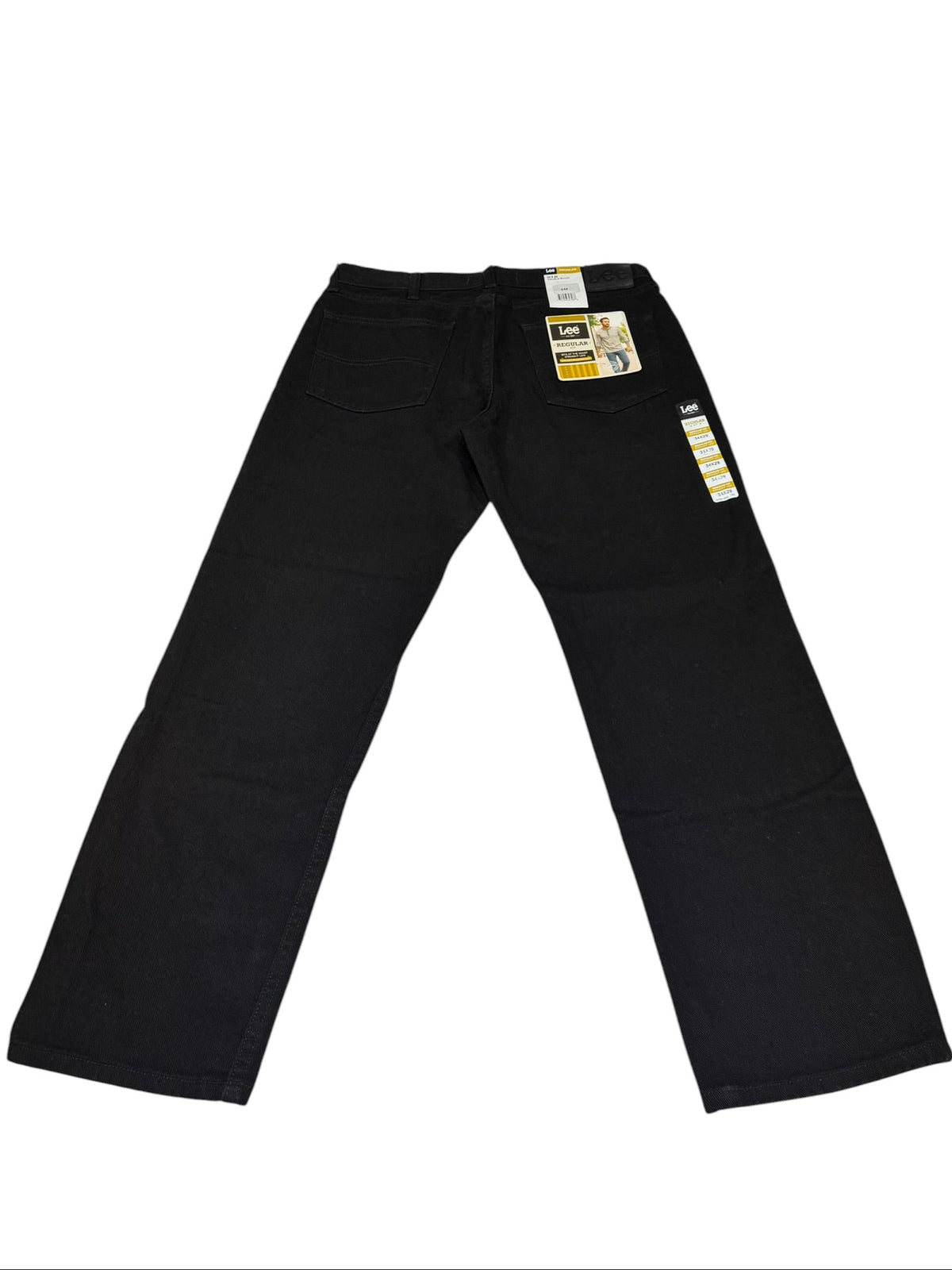Lee Men's 34x29 Regular Fit Straight-Leg Jeans Double Black NWT