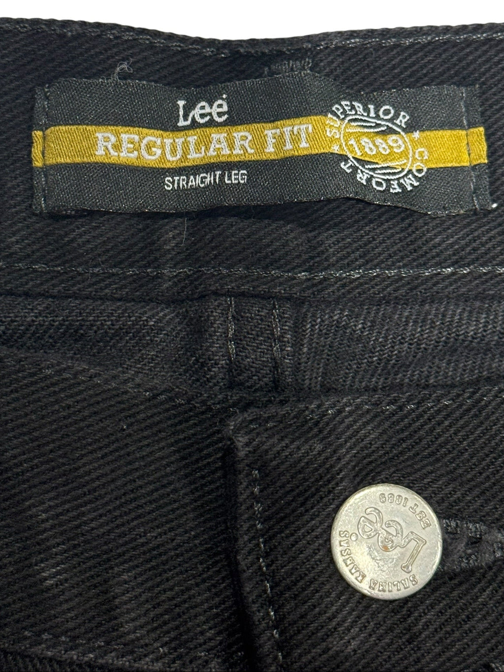 Lee Men's 34x29 Regular Fit Straight-Leg Jeans Double Black NWT