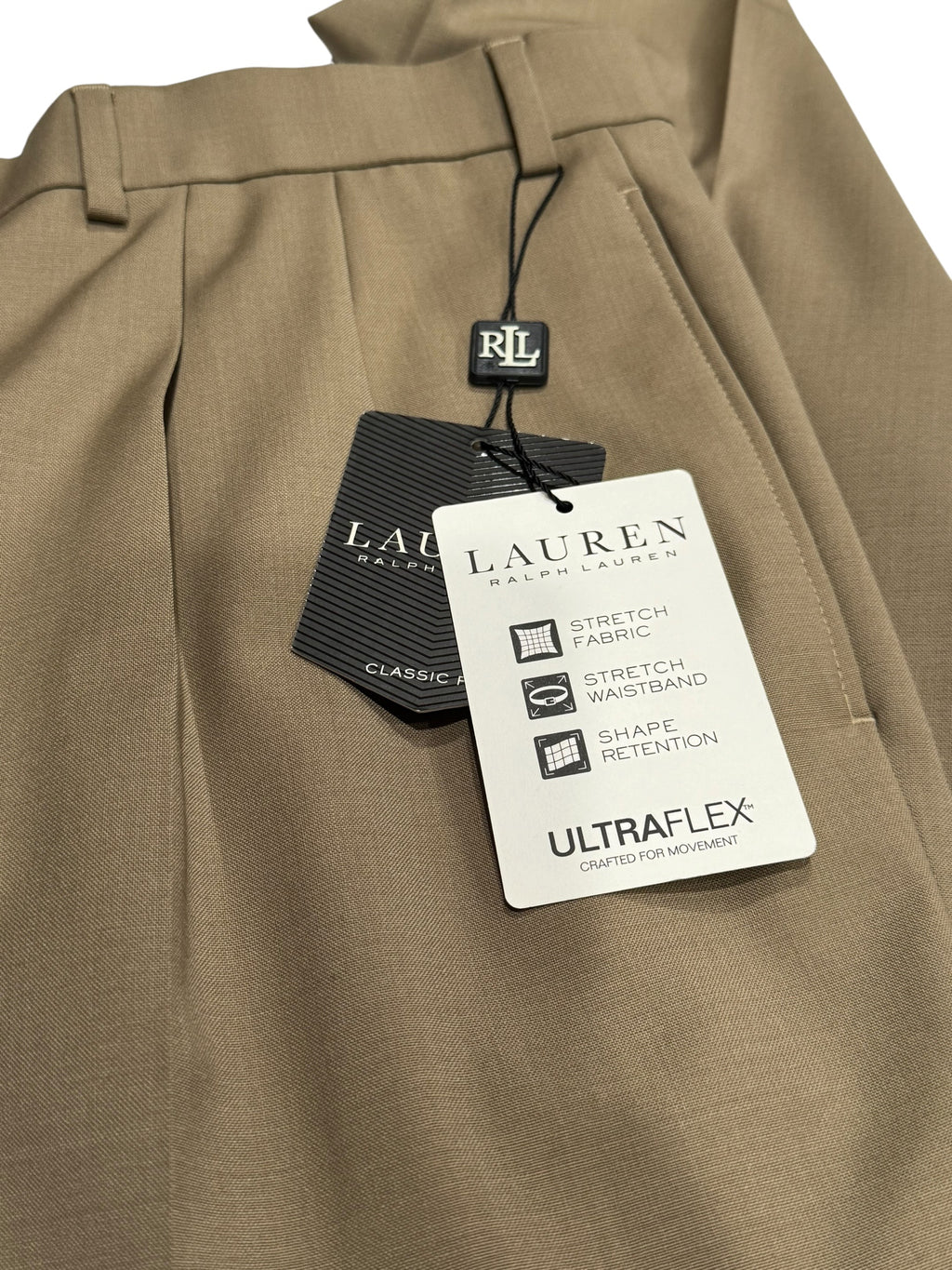 Lauren Ralph Lauren Men’s 36×30 UltraFlex Wool Dress Pants Tan NWT