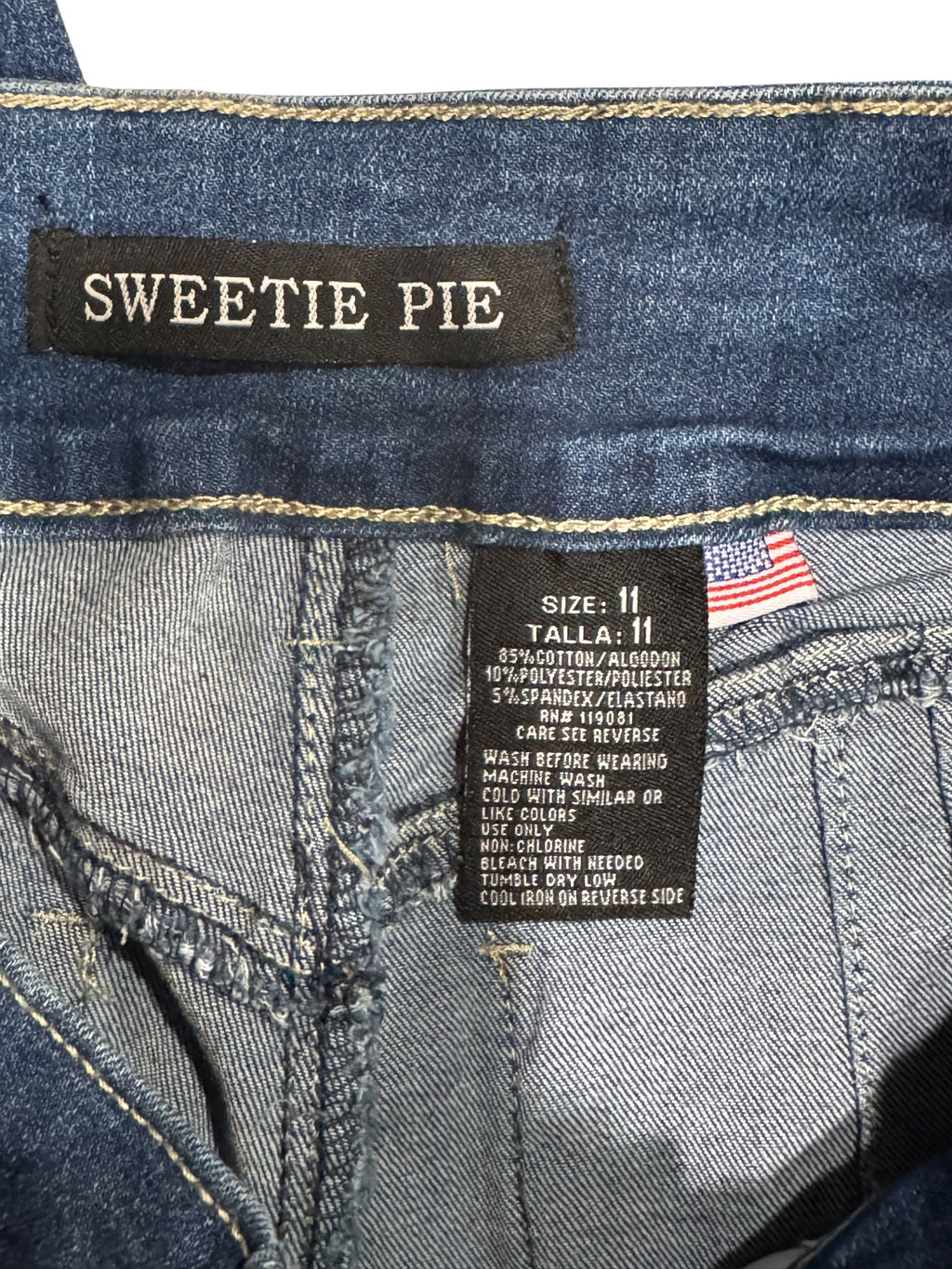 Sweetie Pie Women's Junior Size 11 Mid Blue Skinny Stretch Jeans NWT