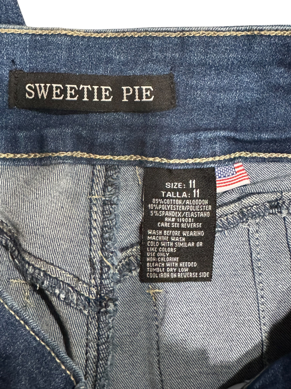 Sweetie Pie Women's Junior Size 11 Mid Blue Skinny Stretch Jeans NWT