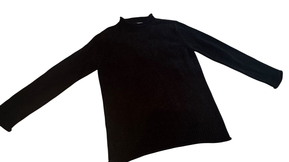 Villager Sport Liz Claiborne Women's Small Onyx Black Mock Neck Sweater NWT