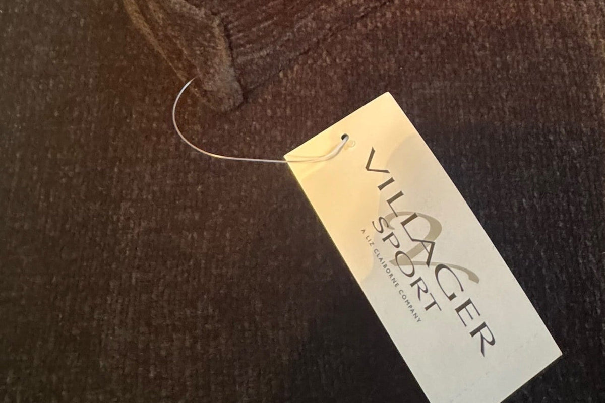 Villager Sport Liz Claiborne Women's Small Onyx Black Mock Neck Sweater NWT