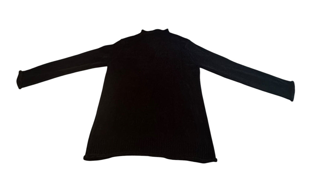 Villager Sport Liz Claiborne Women's Small Onyx Black Mock Neck Sweater NWT