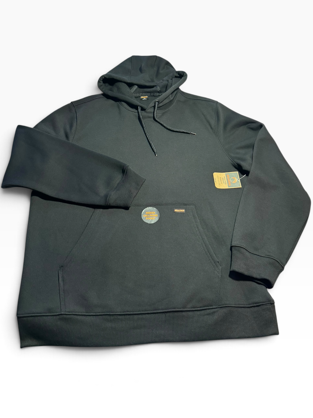 Brahma Black Relaxed-Fit Pullover Hoodie XL - NWT - XL / Black