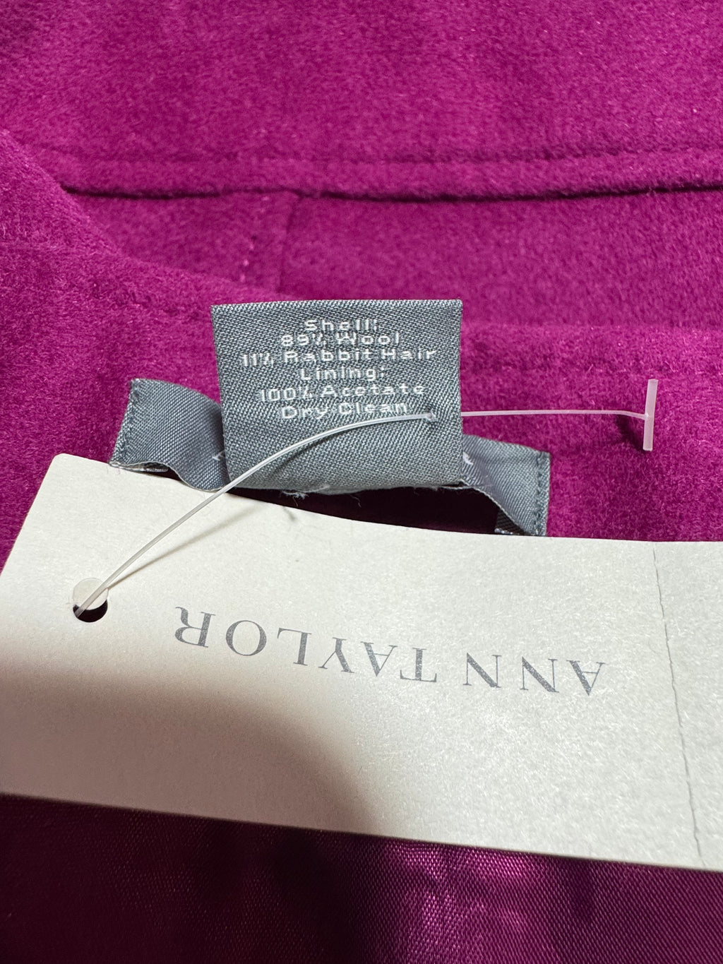 Ann Taylor Magenta Wool-Blend Lined Pencil Skirt Size 10 - NWT