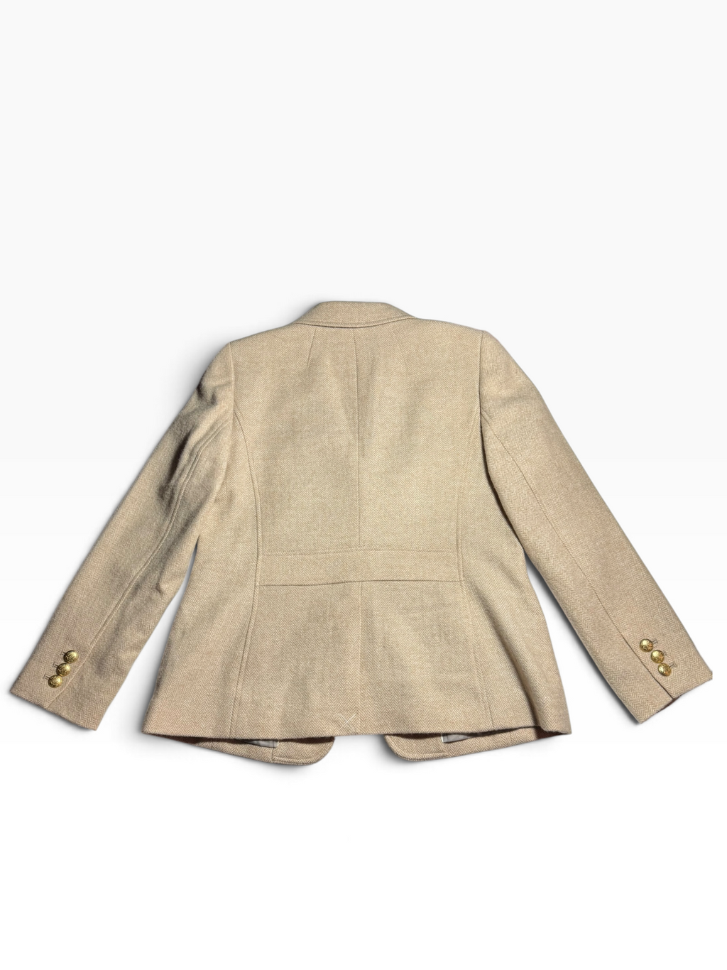 Talbots Tan Herringbone Wool-Blend Blazer Size 10 - NWT - 10 / Tan
