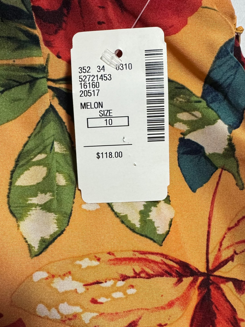 The Works Saks Fifth Avenue Melon Floral Silk Ruffle-Hem Skirt Size 10 - NWT