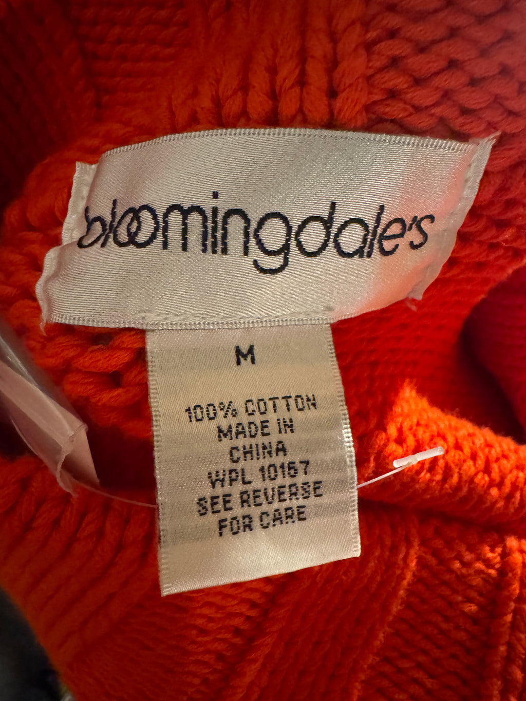 Bloomingdale’s Tomato Red Chunky-Knit Snap-Front Cardigan Medium NWT - Medium / Tomato Red