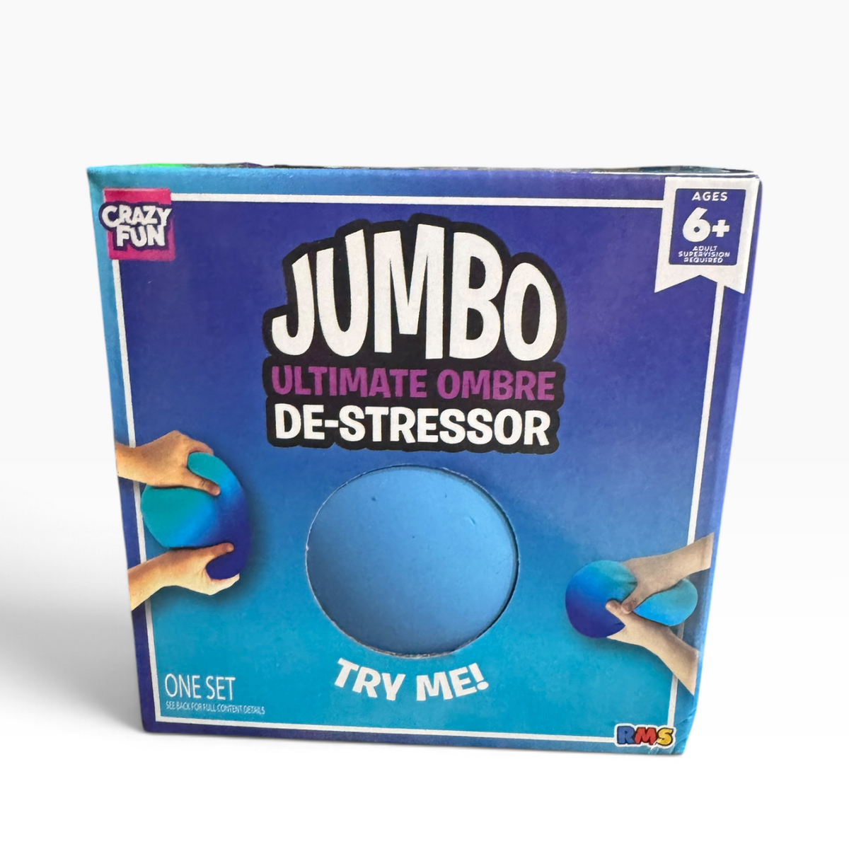 Jumbo Ultimate Ombre De-Stressor Squishy Ball - Blue - RMS