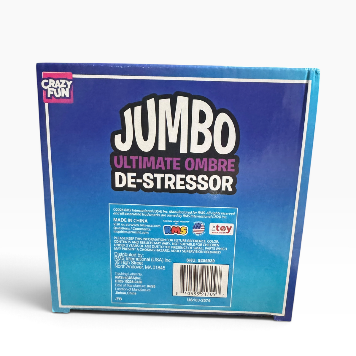 Jumbo Ultimate Ombre De-Stressor Squishy Ball - Blue - RMS