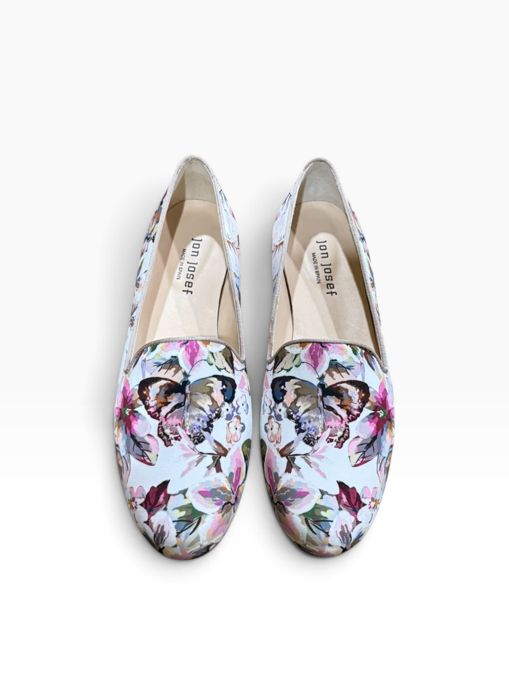 Jon Josef Gatsby Mariposa Women’s 9.5M Butterfly Floral Loafers Made in Spain - New