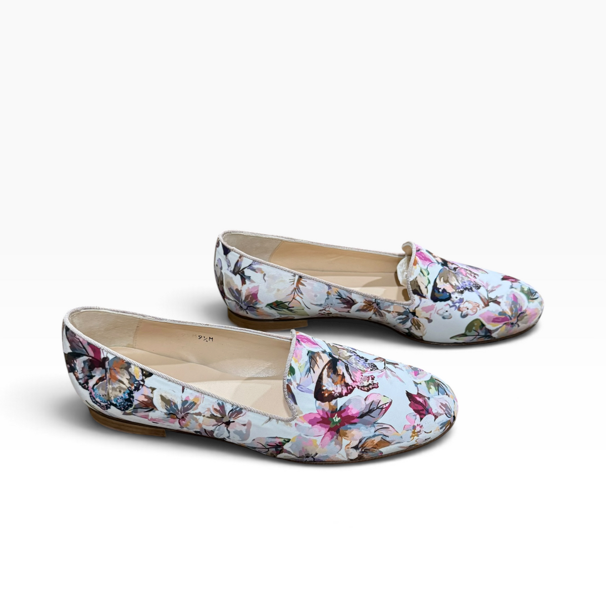 Jon Josef Gatsby Mariposa Women’s 9.5M Butterfly Floral Loafers Made in Spain - New