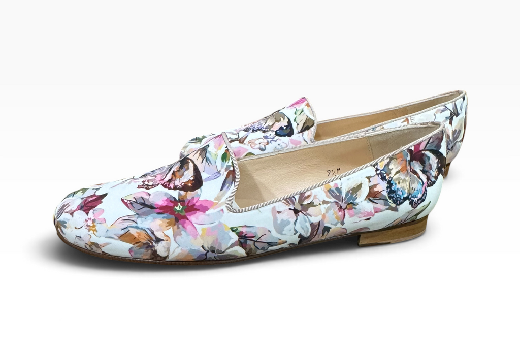 Jon Josef Gatsby Mariposa Women’s 9.5M Butterfly Floral Loafers Made in Spain - New