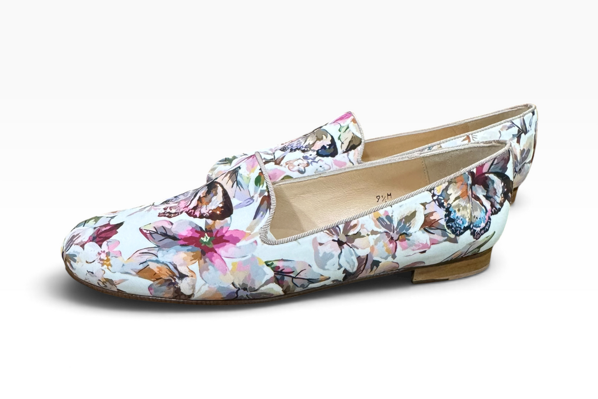 Jon Josef Gatsby Mariposa Women’s 9.5M Butterfly Floral Loafers Made in Spain - New
