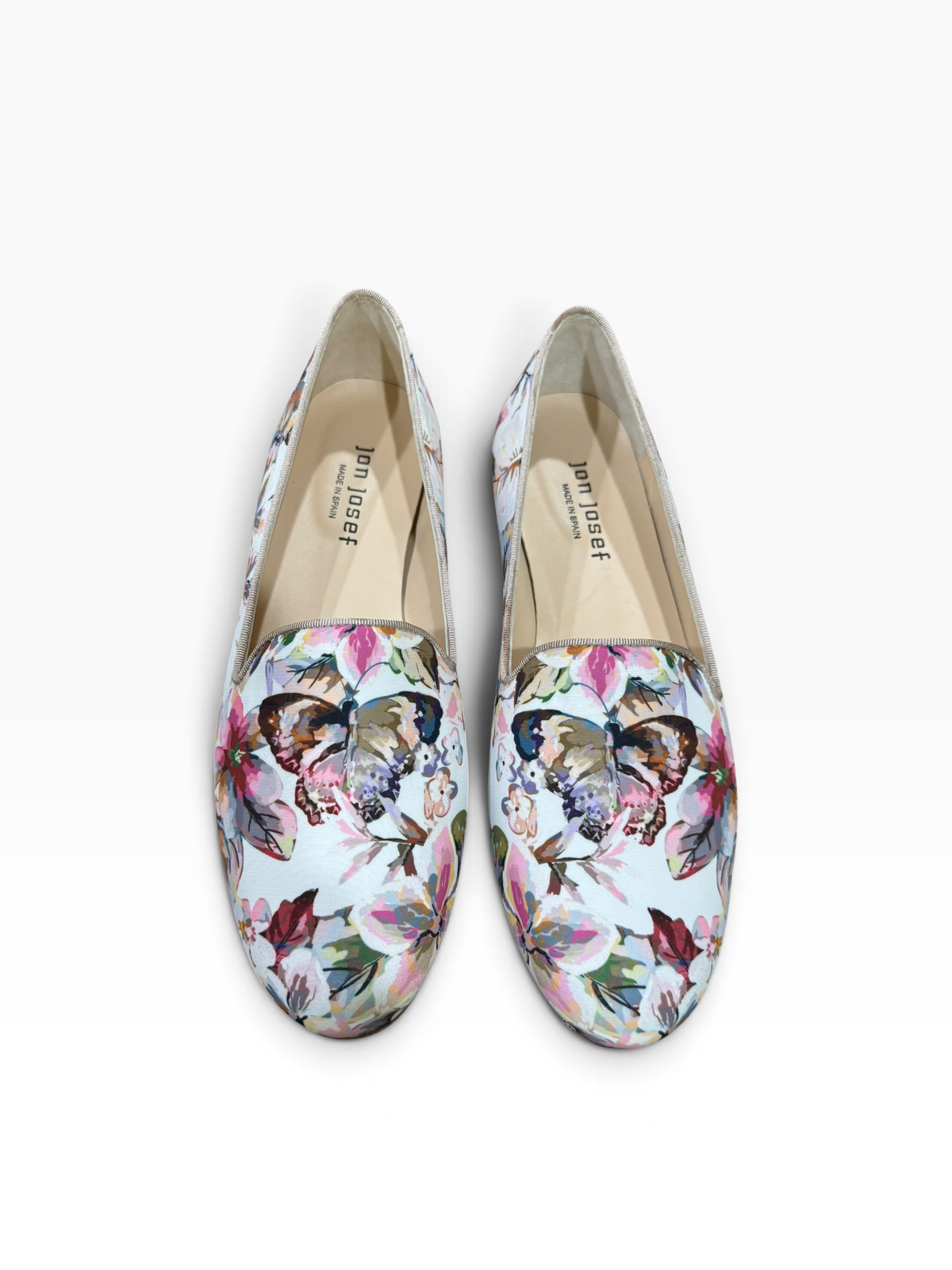 Jon Josef Gatsby Mariposa Women’s 9.5M Butterfly Floral Loafers Made in Spain - New
