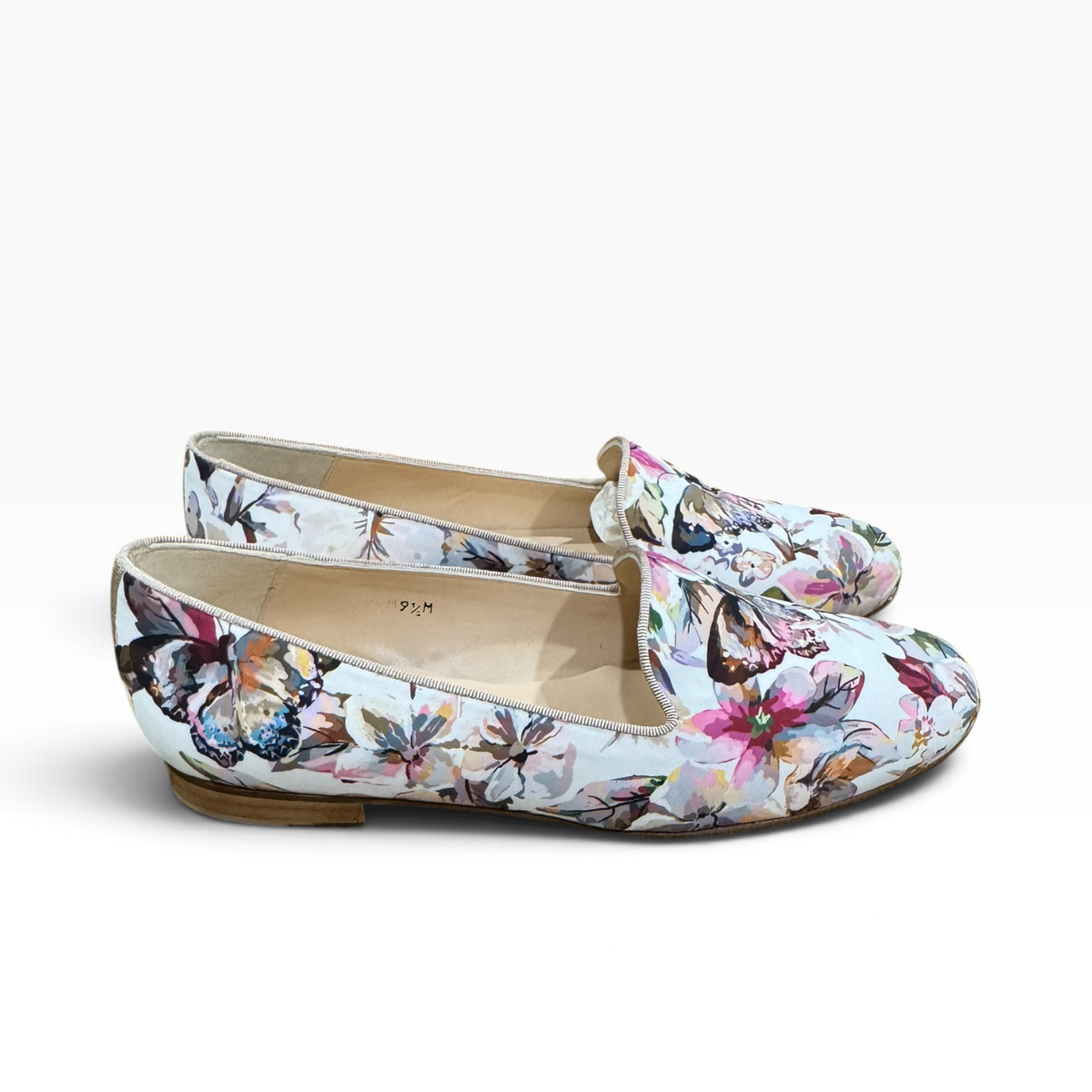 Jon Josef Gatsby Mariposa Women’s 9.5M Butterfly Floral Loafers Made in Spain - New