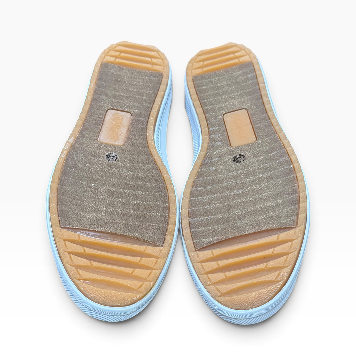 St. John’s Bay Women’s 7.5M Navy Canvas Plaid-Lined Slip-On Shoes - New