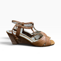Naturalizer Switched Camelot Women’s 7.5M T-Strap Wedge Sandals - New with Flaw