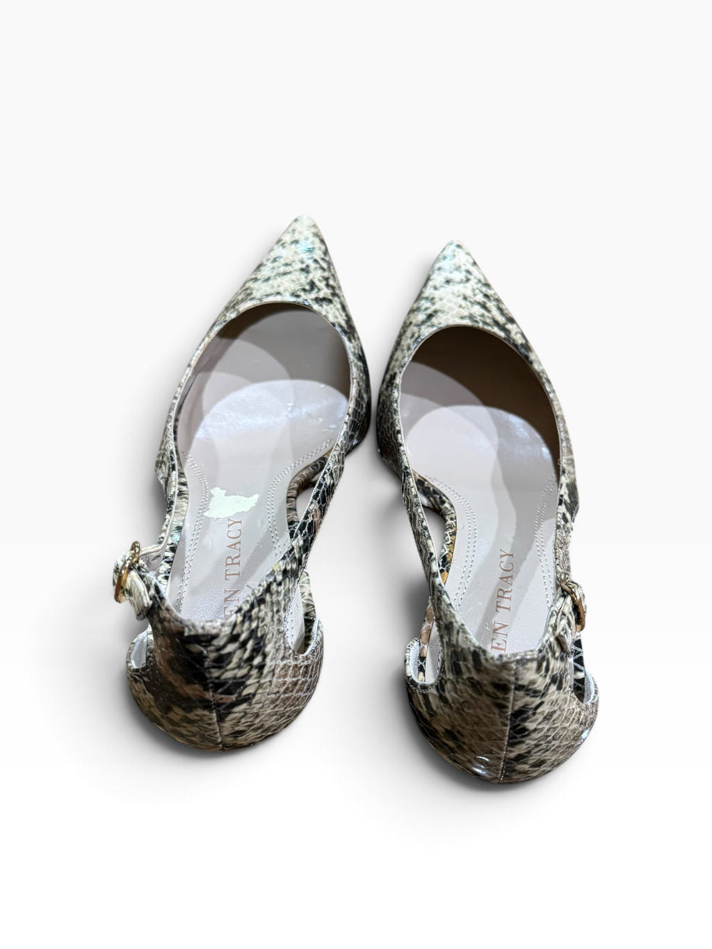 Ellen Tracy Echo Women’s 7M Snakeskin Leather Pumps - New with Flaw