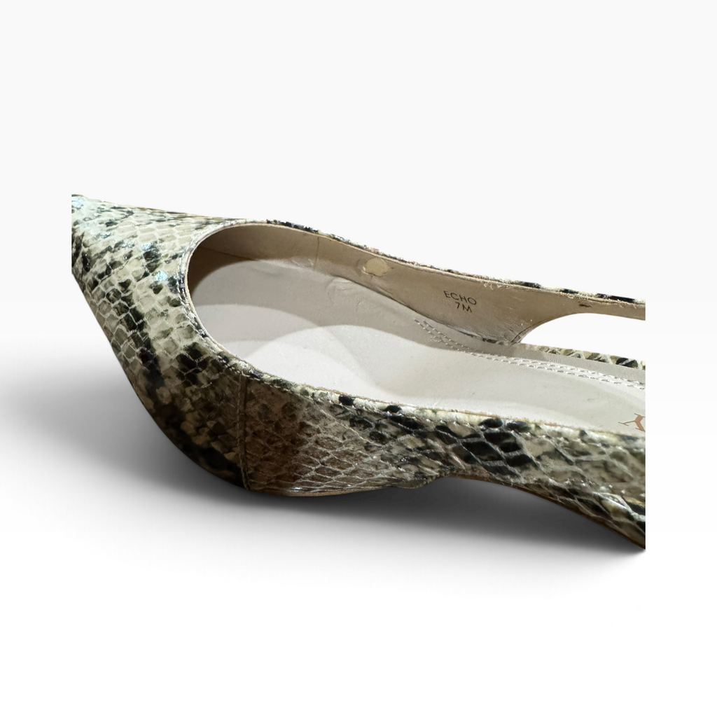 Ellen Tracy Echo Women’s 7M Snakeskin Leather Pumps - New with Flaw