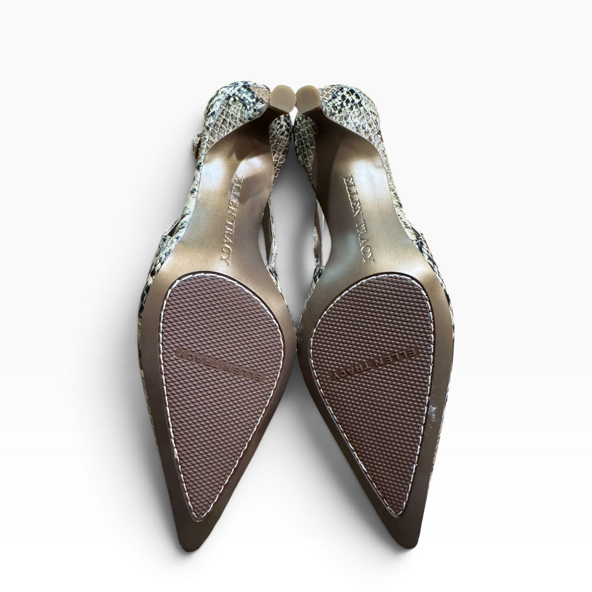 Ellen Tracy Echo Women’s 7M Snakeskin Leather Pumps - New with Flaw