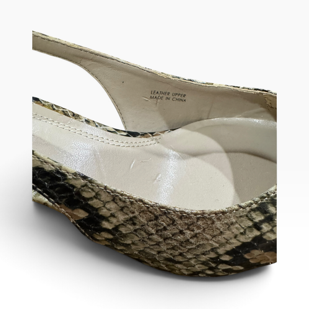 Ellen Tracy Echo Women’s 7M Snakeskin Leather Pumps - New with Flaw