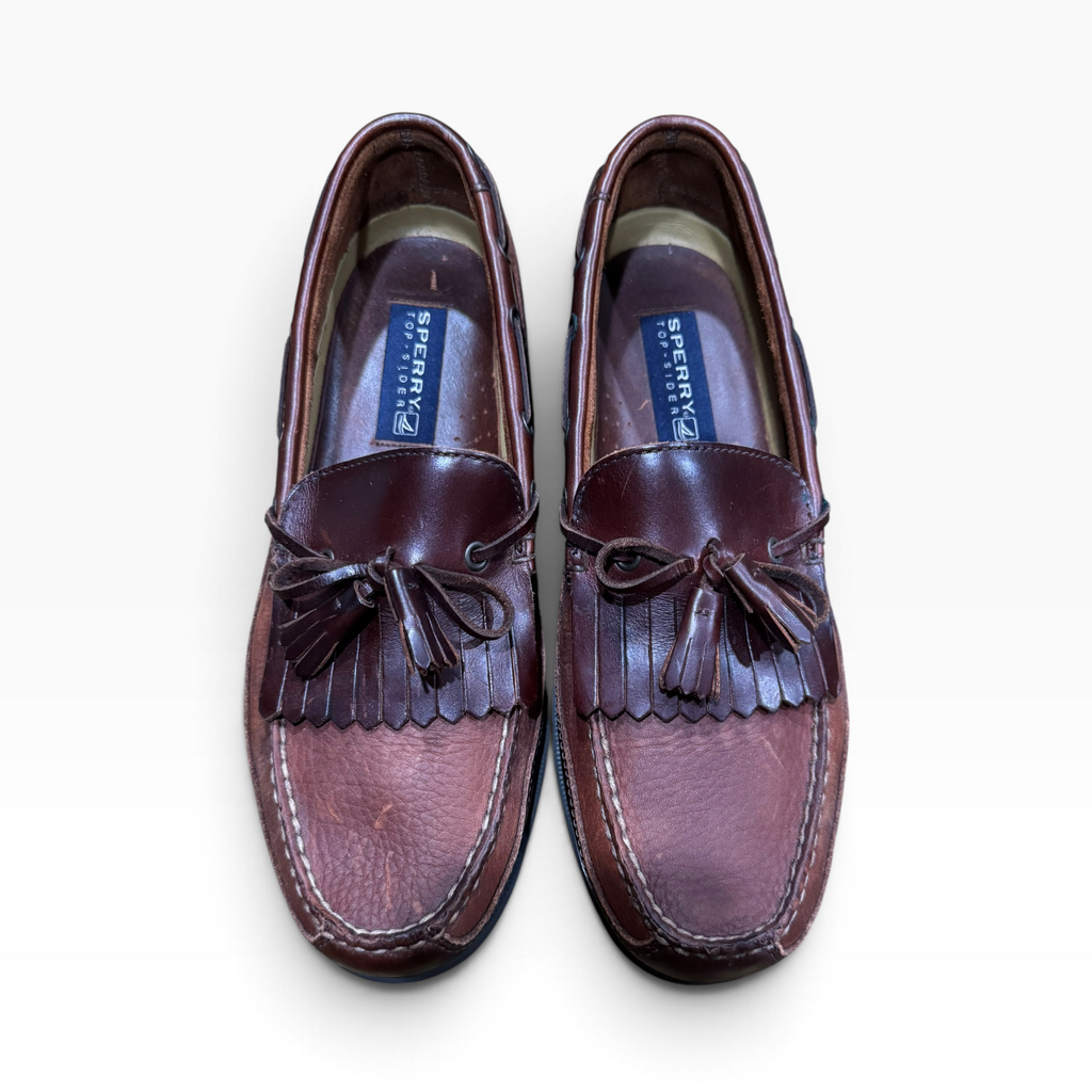 Sperry Top-Sider Tremont Brown Leather Kiltie Tassel Loafers - Size 13M / Brown - New