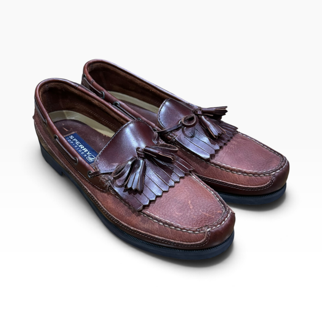 Sperry Top-Sider Tremont Brown Leather Kiltie Tassel Loafers - Size 13M / Brown - New