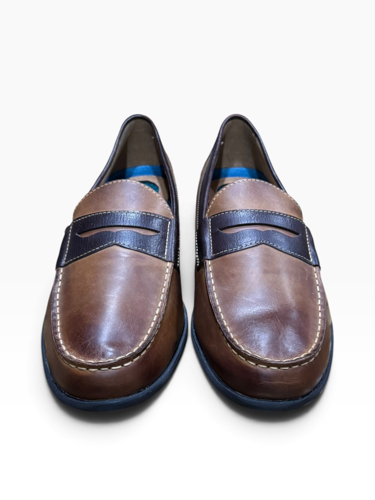 Nunn Bush Drexel Men’s 13M Cognac Dark Brown Leather Dress Shoes - New