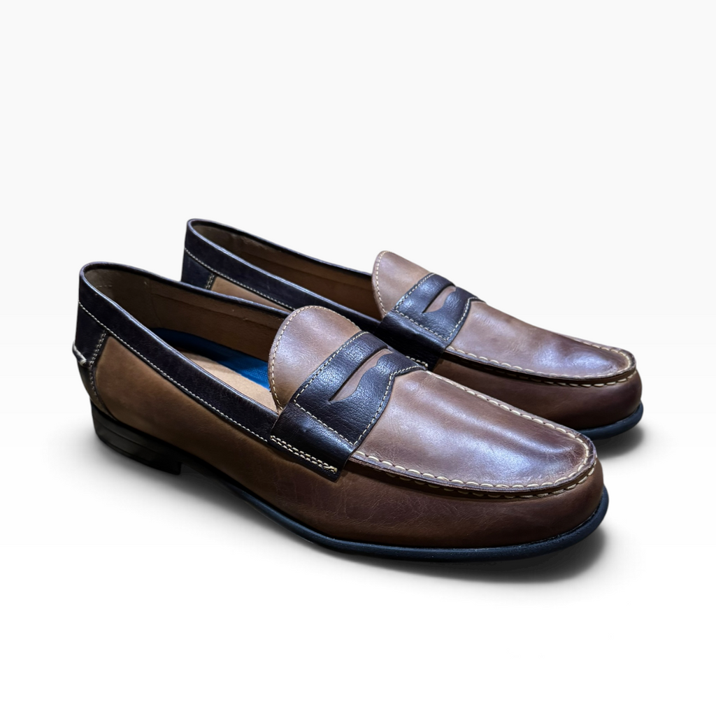 Nunn Bush Drexel Men’s 13M Cognac Dark Brown Leather Dress Shoes - New