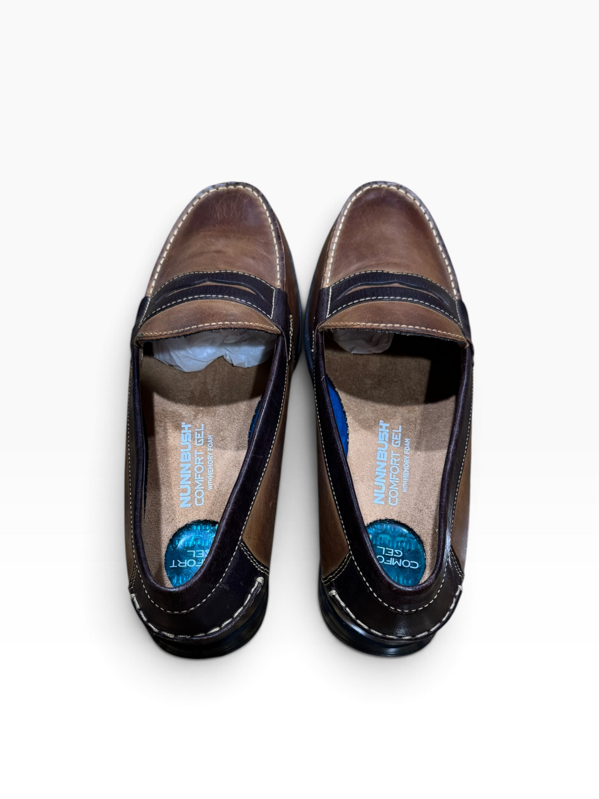 Nunn Bush Drexel Men’s 13M Cognac Dark Brown Leather Dress Shoes - New