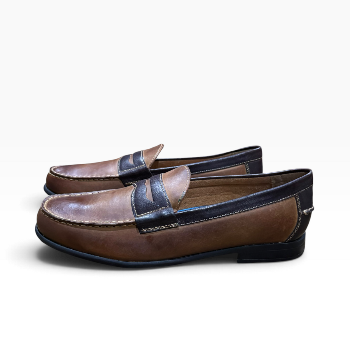 Nunn Bush Drexel Men’s 13M Cognac Dark Brown Leather Dress Shoes - New
