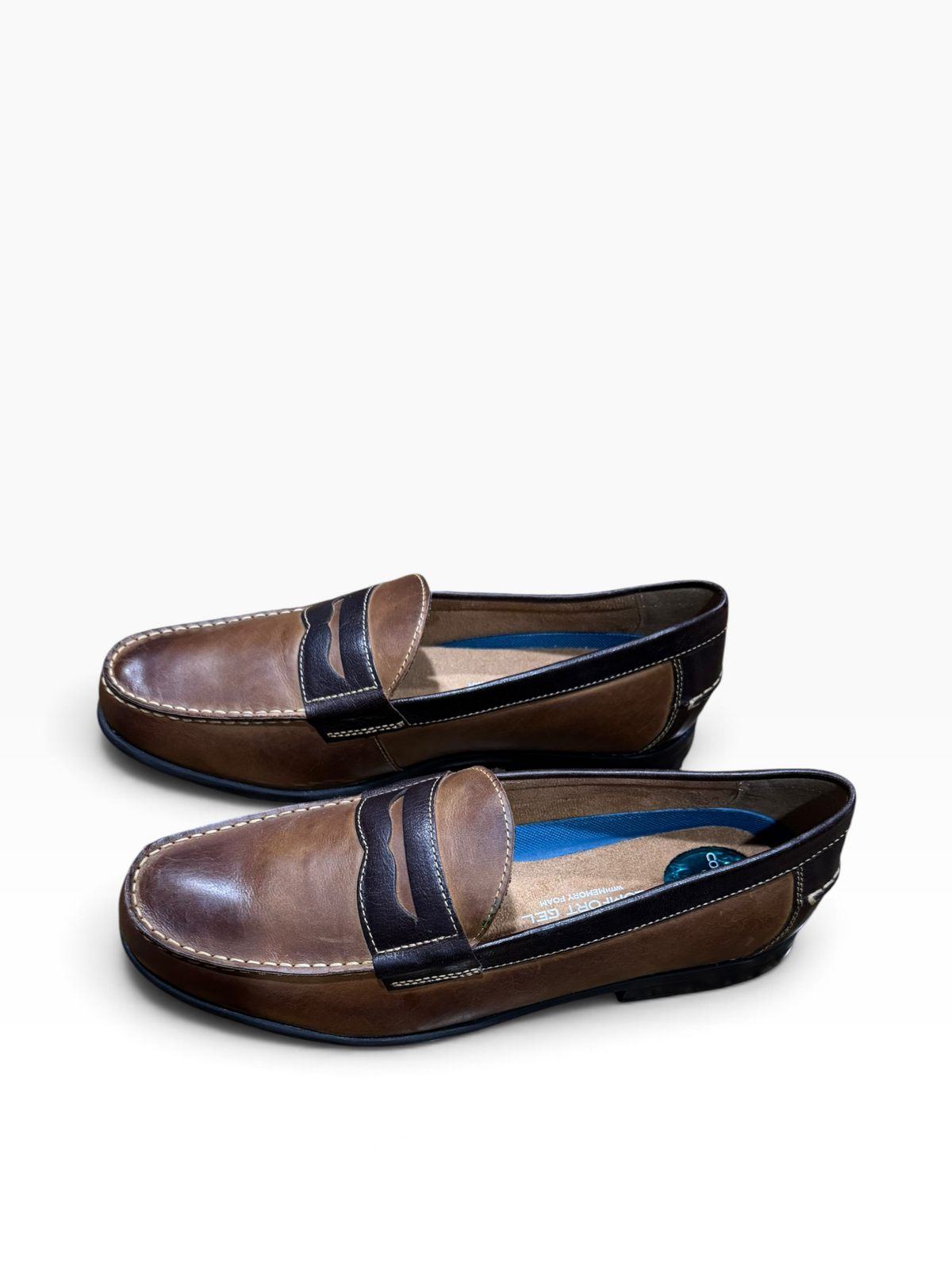 Nunn Bush Drexel Men’s 13M Cognac Dark Brown Leather Dress Shoes - New