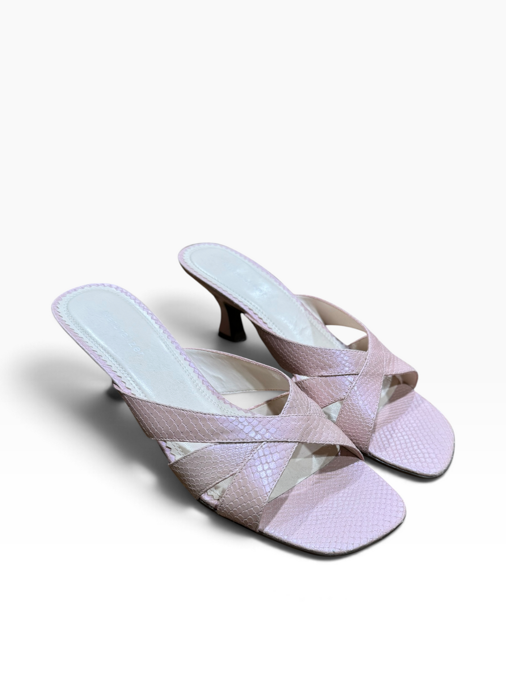 Naturalizer Sonya Women’s 9.5M Pink Snake Heels Vintage Y2K With Box - Pre-owned