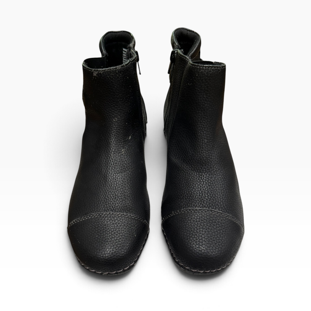 Croft & Barrow Lightweight Women’s 9M Black Side-Zip Ankle Boots - Pre-owned