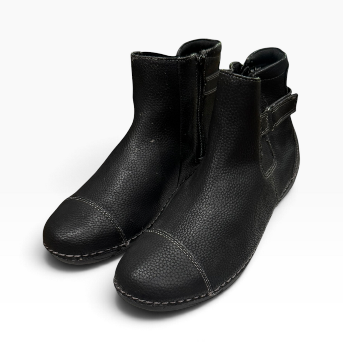 Croft & Barrow Lightweight Women’s 9M Black Side-Zip Ankle Boots - Pre-owned