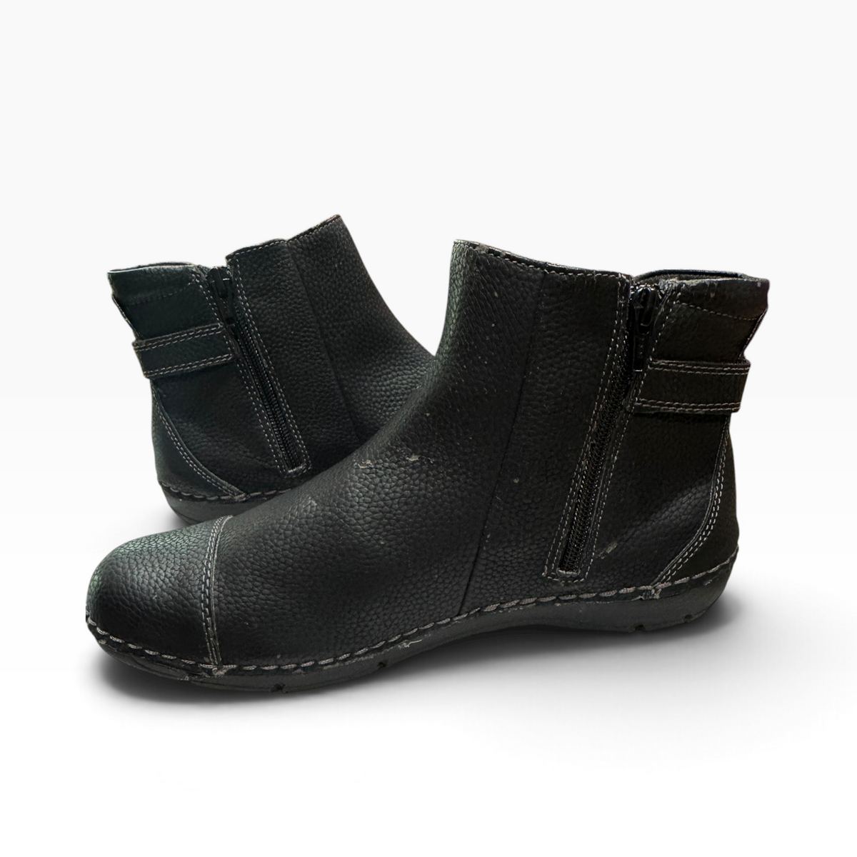 Croft & Barrow Lightweight Women’s 9M Black Side-Zip Ankle Boots - Pre-owned