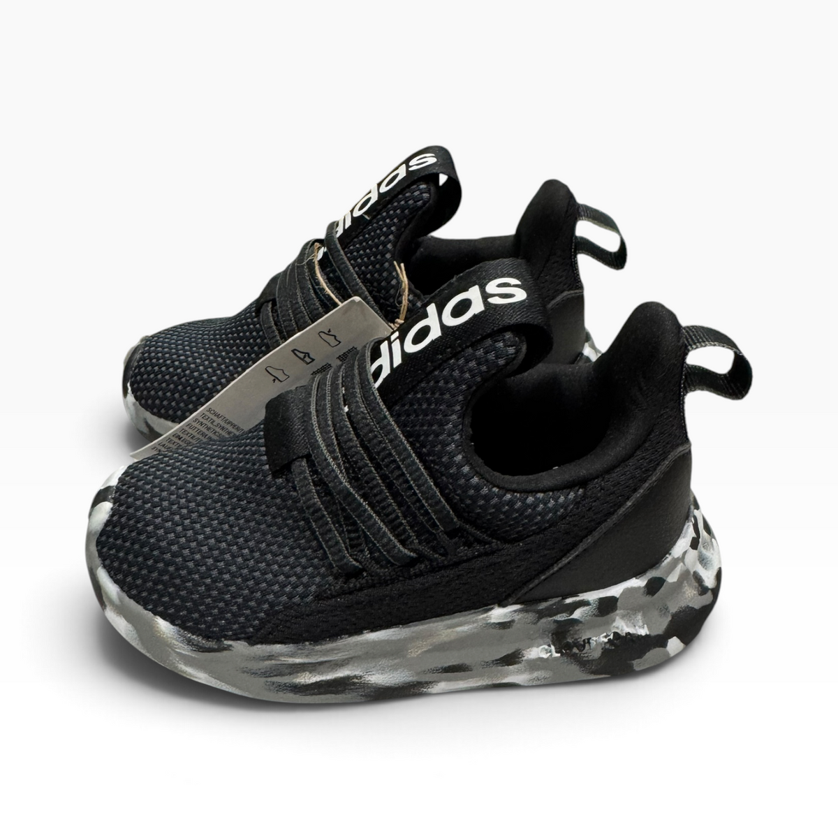 Adidas Lite Racer Adapt 7.0 Toddler Shoes Size 7K Black Camo IH1527 - New