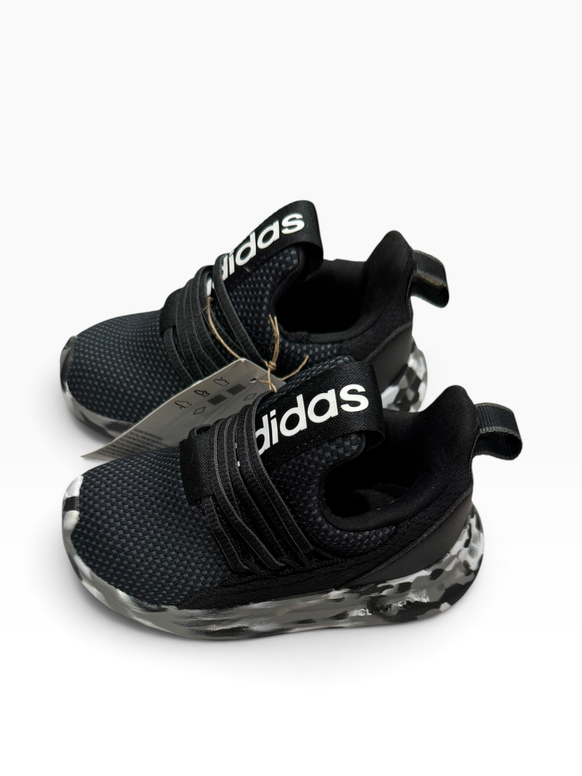 Adidas Lite Racer Adapt 7.0 Toddler Shoes Size 7K Black Camo IH1527 - New