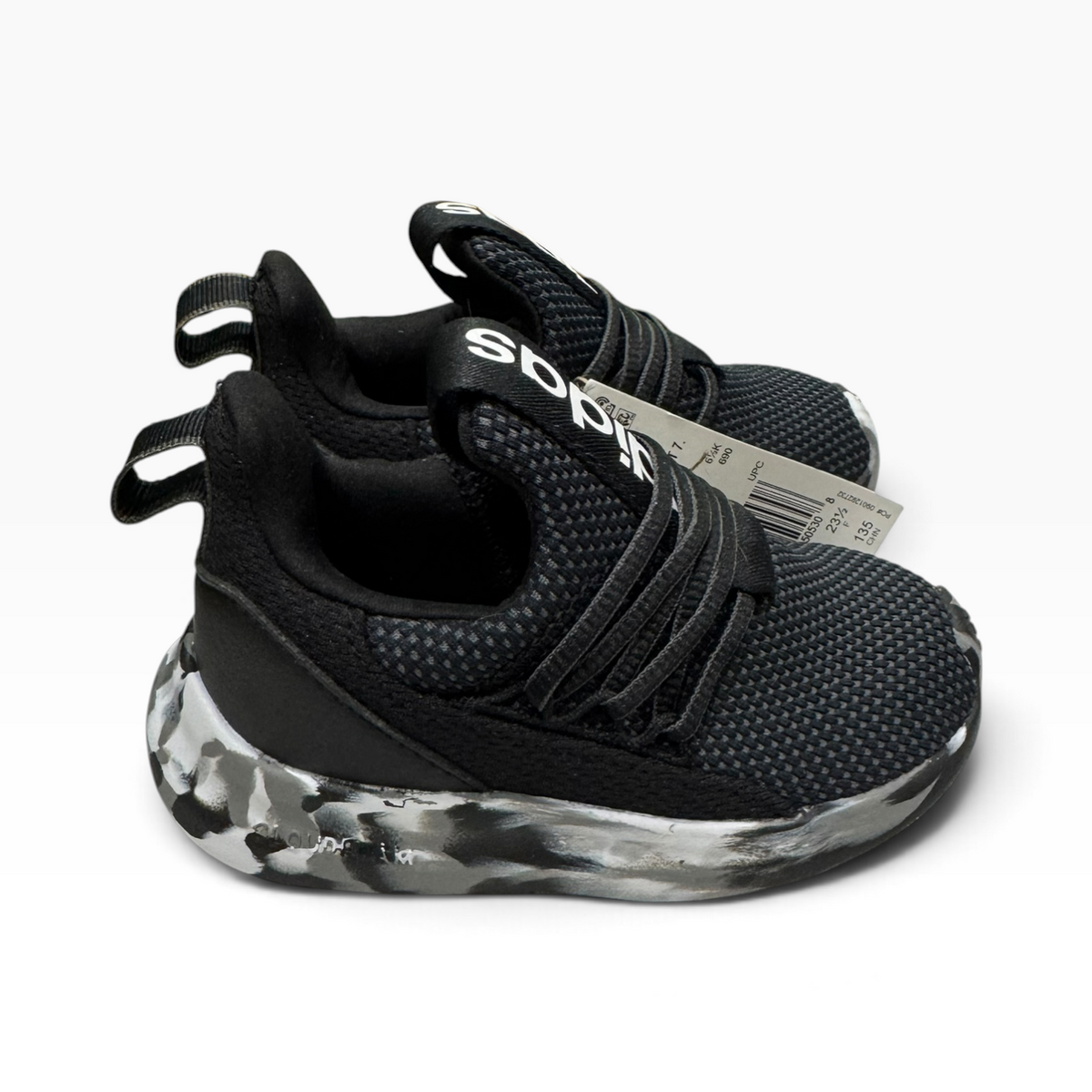 Adidas Lite Racer Adapt 7.0 Toddler Shoes Size 7K Black Camo IH1527 - New