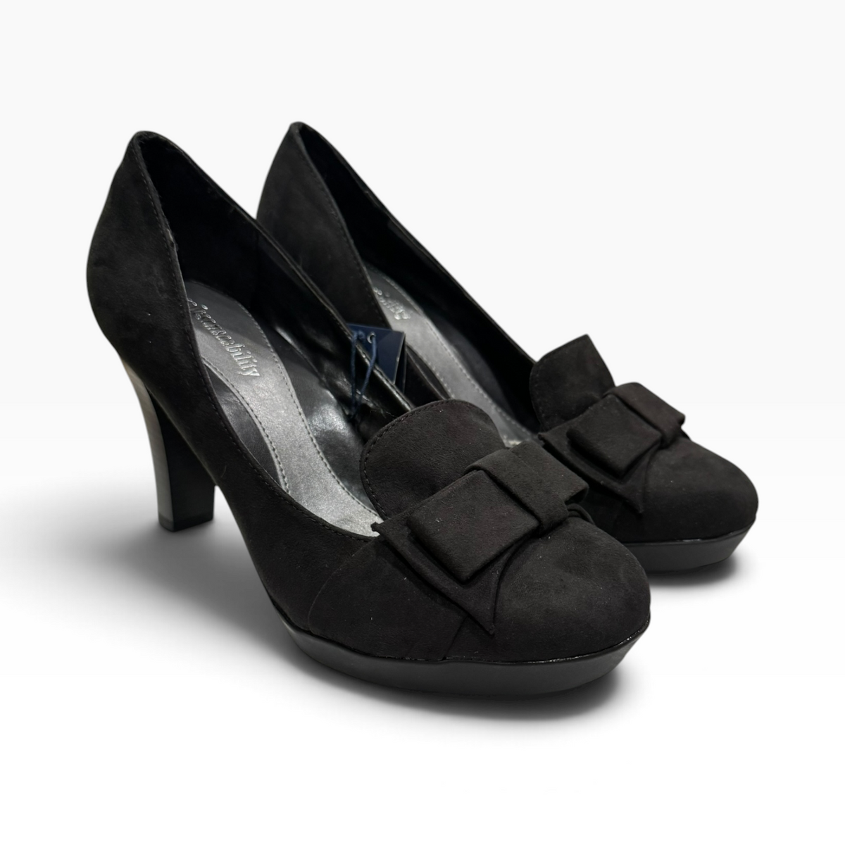 Croft & Barrow Sole Senseability Women’s 7M Black Bow Platform Pumps - New with Flaw