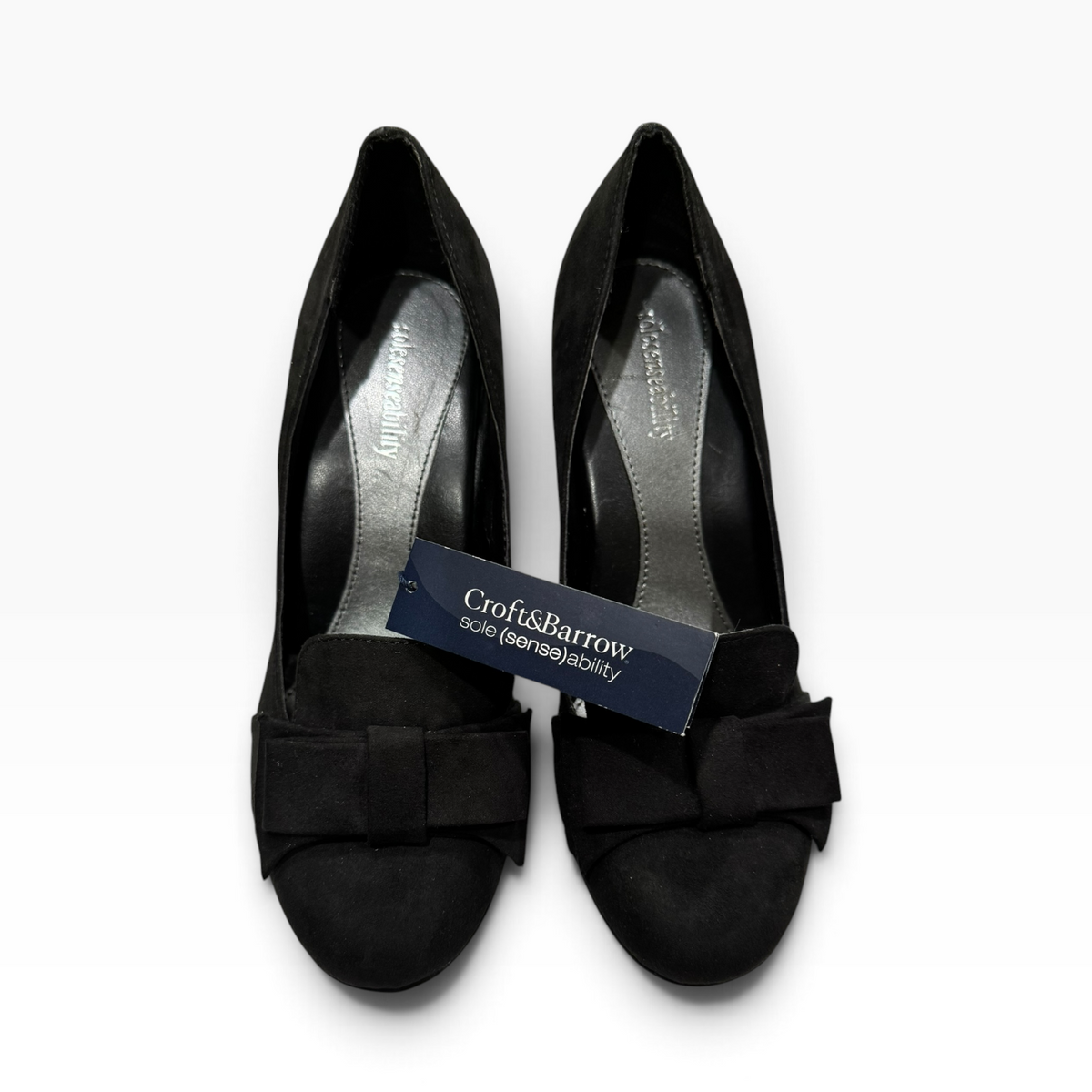 Croft & Barrow Sole Senseability Women’s 7M Black Bow Platform Pumps - New with Flaw