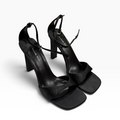 Amanda Smith Women’s 6.5M Black Satin Ankle-Strap - New
