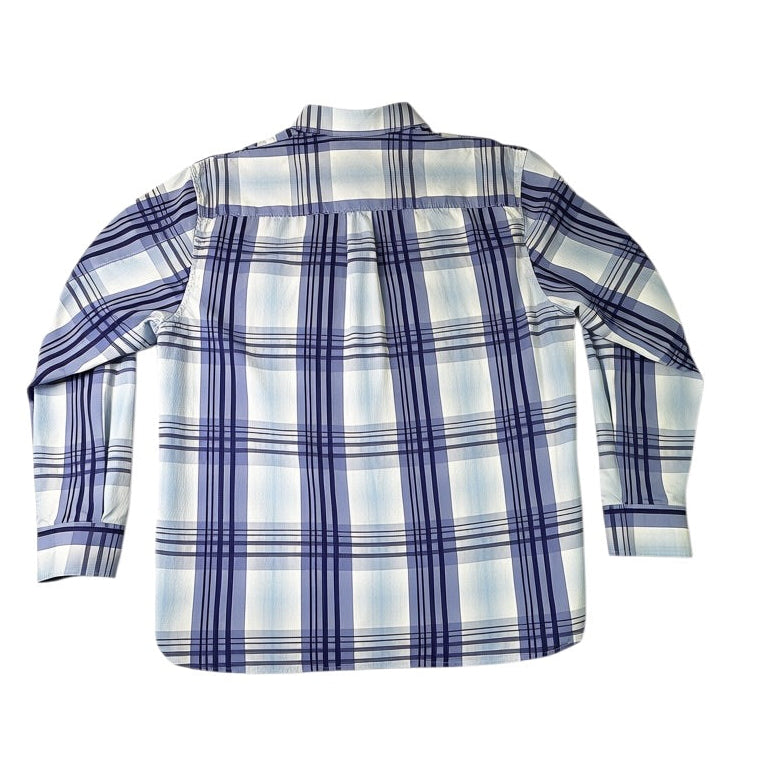 Tommy Bahama Men’s XL Blue Plaid Long Sleeve Button-Up Shirt - Pre-owned