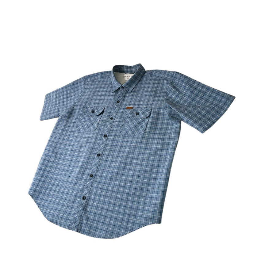 Orvis Men’s XL Blue Plaid Short Sleeve Button-Up Shirt - Pre-owned