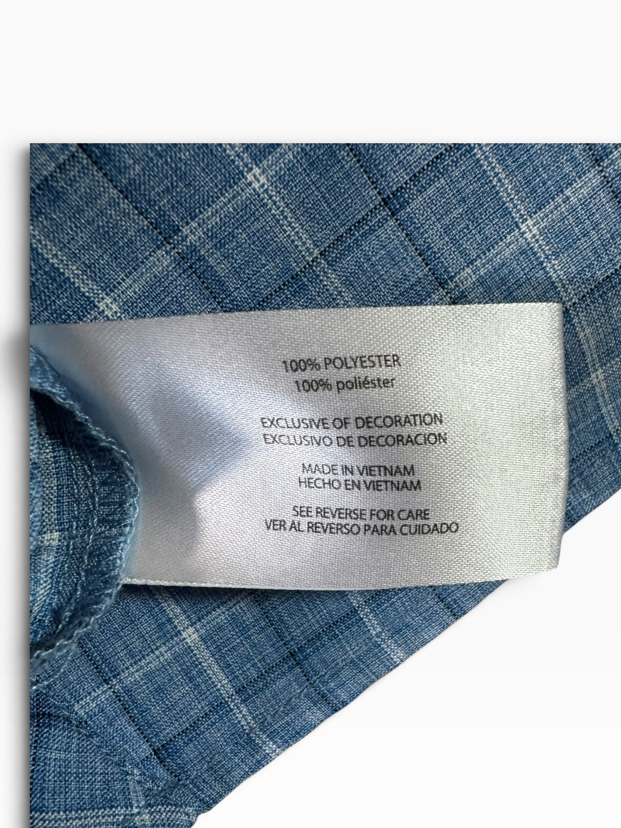 Orvis Men’s XL Blue Plaid Short Sleeve Button-Up Shirt - Pre-owned